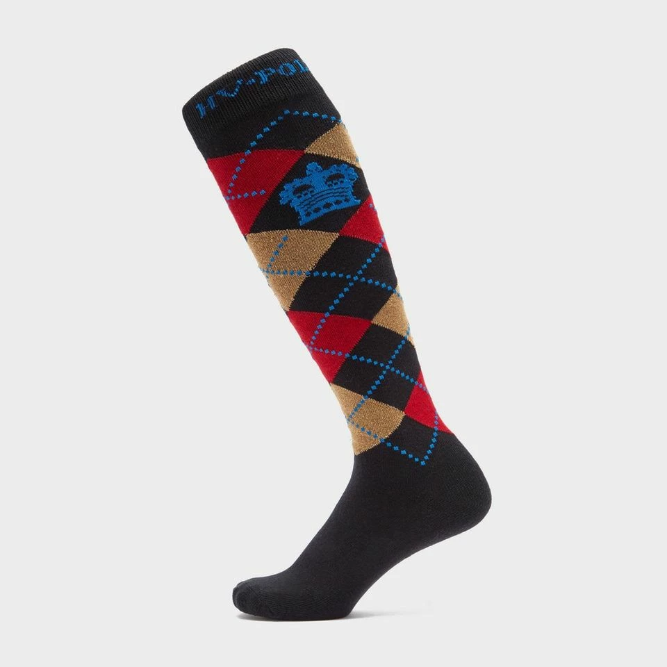 HV Polo Argyle Socks Black/Red/Gold 3 HV Polo Argyle Socks Black/Red/Gold - Image 3