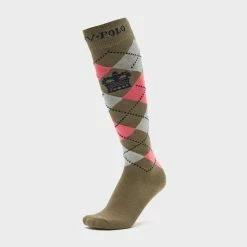 HV Polo Argyle Socks Oil Green