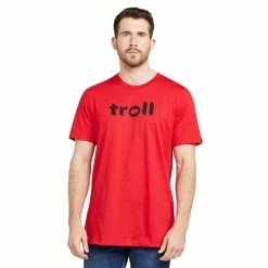 TROLL Men’s Front Logo Tee In Red 13 TROLL Men’s Front Logo Tee In Red -Men's Footwear shop go 643890 z